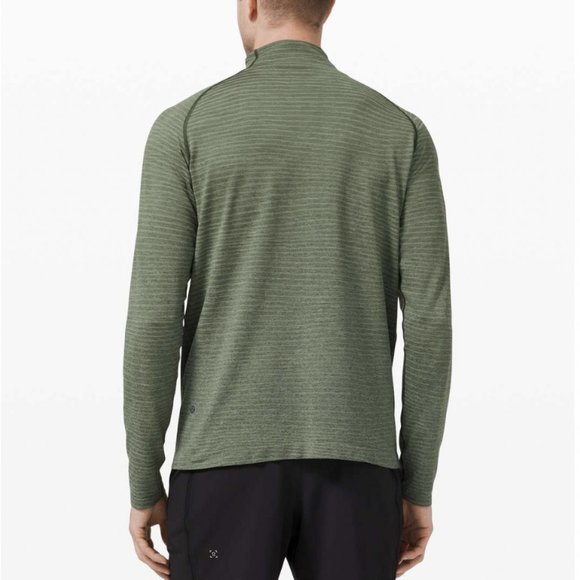 Lululemon Mens Metal Vent Tech 1/2 Zip 2.0 Wave Fade Rosemary Green/Spruce L - Picture 4 of 15
